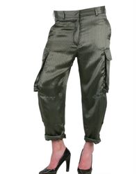 Haider Ackermann | Green Silk Cargo Trousers | Lyst