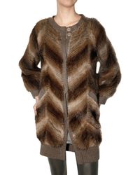 Hotel Particulier | Brown Knit Muskrat Fur Sweater | Lyst
