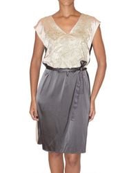 Just In Case | Gray Sequin Embroidered Silk Dress | Lyst
