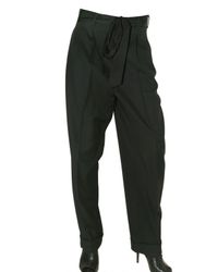 Lanvin | Black Fresco Di Lana Trousers | Lyst