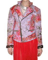 Meadham Kirchhoff | Purple Hant Painted Leather Jacket | Lyst