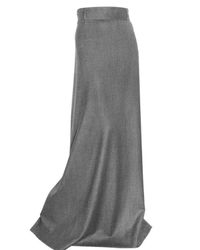 Richard Nicoll | Gray Long Wool Flannel Skirt | Lyst