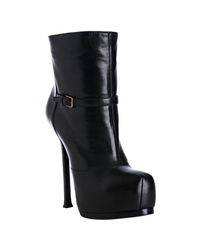 Saint Laurent | Black Leather Tribtoo 105 Platform Boots | Lyst