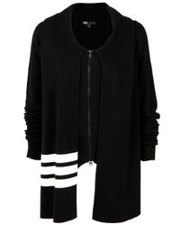 Y-3 | Black Cashmere-blend Scarf Cardigan | Lyst