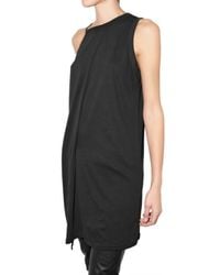 Ann Demeulemeester | Black Cotton Jersey Dress | Lyst