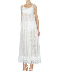 Dolce & Gabbana | White Embroidered Bodysuit | Lyst