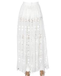 Dolce & Gabbana | White Embroidered Ankle-length Skirt | Lyst