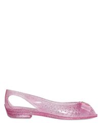 Ferragamo | Pink Glitter Jelly Giffy Flats | Lyst