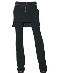 Givenchy | Black Cady Skirt Trousers | Lyst