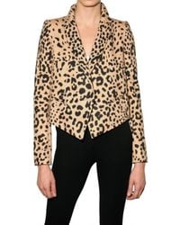 Givenchy | Multicolor Leoaprd Print Cotton Gabardine Jacket | Lyst