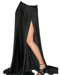 Haider Ackermann | Black Satin Pleated Skirt | Lyst