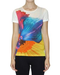 Jil Sander | Multicolor Floral-print Cotton T-shirt | Lyst