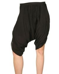 Rick Owens | Black Gathered Harem Culottes | Lyst