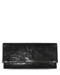 Saint Laurent | Black Naplack Patent Belle De Jour Clutch | Lyst