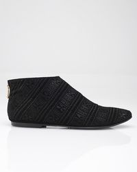 New Kid | Black Overstitch Short Bootie | Lyst