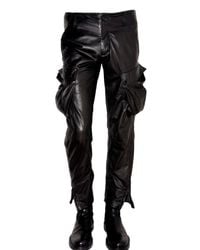 Ann Demeulemeester | Black Multi Pocket Leather Trousers for Men | Lyst