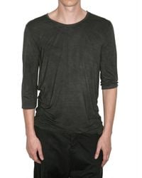 Attachment | Gray 3/4 Sleeved Rayon Jersey T-shirt for Men | Lyst