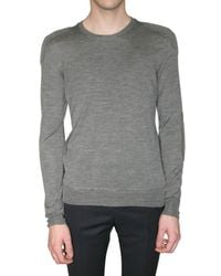 Burberry Prorsum | Gray Wool and Silk-blend Sweater for Men | Lyst