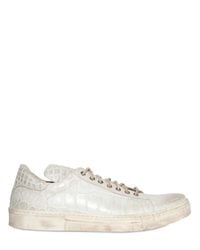 Dami | White Crocodile Sneakers for Men | Lyst