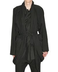 Damir Doma | Black Linen Canvas & Cotton Infinity Coat for Men | Lyst