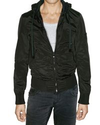 Dolce & Gabbana | Black Hooded Nylon Sport Jacket for Men | Lyst
