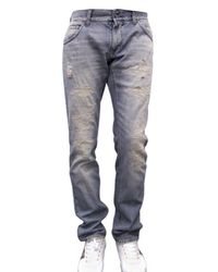 Dolce & Gabbana | Blue 19 Cm Hem Distressed Deni Jeans for Men | Lyst