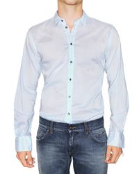 Dolce & Gabbana | Blue Gold Fit Cotton Voile Shirt for Men | Lyst