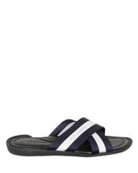 Dolce & Gabbana | Blue Grosgrain and Calf Criss Cross Sandals for Men | Lyst