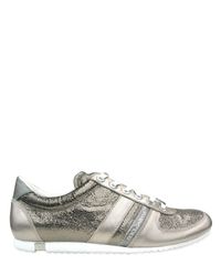 Dolce & Gabbana | Creased Metallic Calfskin Sneakers for Men | Lyst