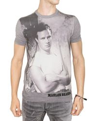 Dolce & Gabbana | Gray Marlon Brando Jersey T-shirt for Men | Lyst