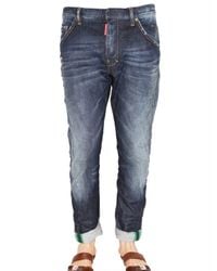 DSquared² | Blue 18cm Flags Stretch Denim Kenny Jeans for Men | Lyst