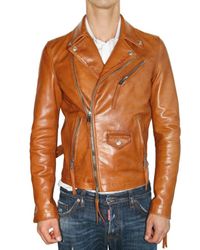 DSquared² | Orange Horse Leather Kiodo Bomber Leather Jacke for Men | Lyst