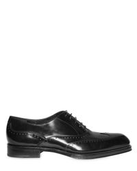 Ferragamo | Black Oxford Brushed Calfskin Lace-up Shoes for Men | Lyst