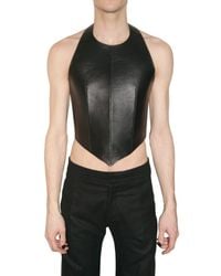 Gareth Pugh | Black Leather Neoprene Top for Men | Lyst