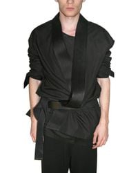 Haider Ackermann | Black Cotton Poplin Kimono Style Shirt for Men | Lyst