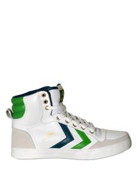 Hummel | White High Top Trainer for Men | Lyst