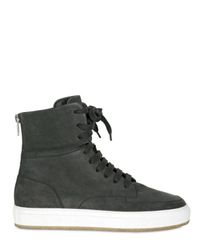 Kris Van Assche | Black Nubuck High Top Sneakers for Men | Lyst