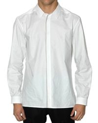 Kris Van Assche | White Grey Jersey Piping Poplin Shirt for Men | Lyst