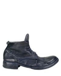 Open Closed | Purple Dyed Calf Lace Up Low Boots for Men | Lyst