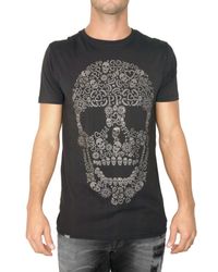 Philipp Plein | Black Svarowsky Skull Jersey T-shirt for Men | Lyst