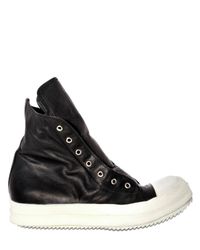 Rick Owens | Black Side Zip Sneakers for Men | Lyst