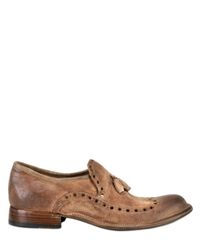 Rocco P | Brown Aged Suede Small Tassel Br Loafers for Men | Lyst