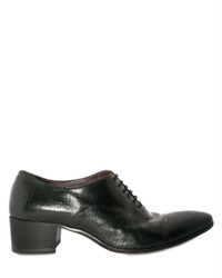 Tom Rebl | Black 50mm Vintaged Calf Heeled Lace-up Shoes for Men | Lyst