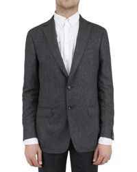 Z Zegna | Gray Silk and Wool Flannel Slim Jacket for Men | Lyst
