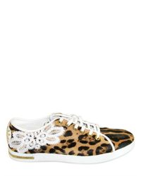 Dolce & Gabbana | White Embroidered Sneakers | Lyst