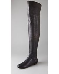 Giuseppe Zanotti | Black Over-the-knee Flat Boots | Lyst