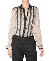 Proenza Schouler | Gray Dyed Shibori Chiffon Shirt | Lyst