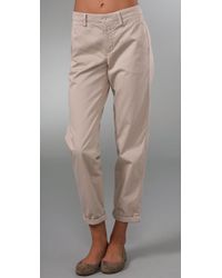 Vince | Natural Slouchy Boyfriend Pants | Lyst