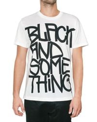 Y-3 | White Black and Something Jersey T-shirt for Men | Lyst