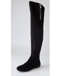 Sam Edelman | James - Black Suede Over The Knee Boot | Lyst